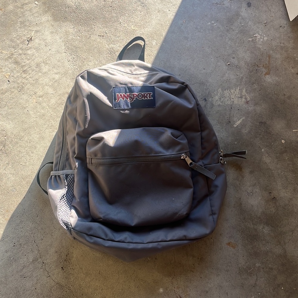 Gray Jansport Backpack